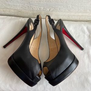 Christian Louboutin Stiletto Private Number Lady Open Toe Heels